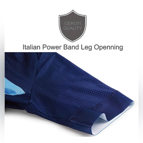 CEROTIPOLAR Snug Fit Men Air Cool Cycling Zipper Jersey UPF 50 - Picture 4 of 5